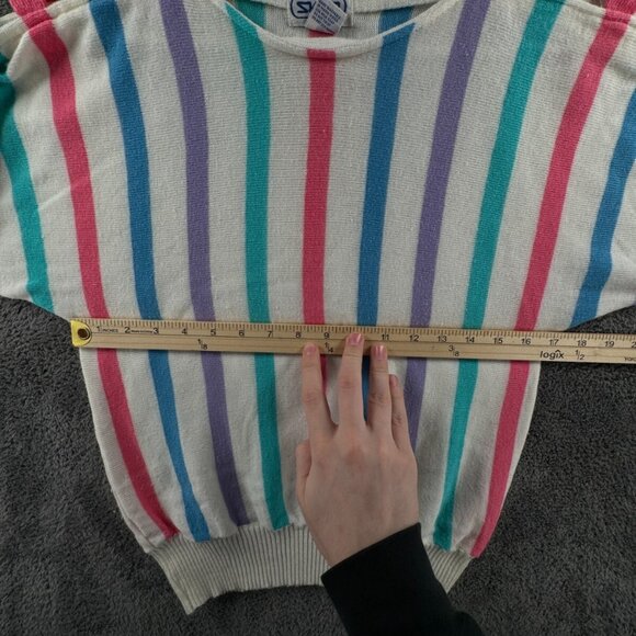 Vintage 70s Fair Isle Sweater Womens Small Boho Kimono Sleeve - Picture 5 of 10